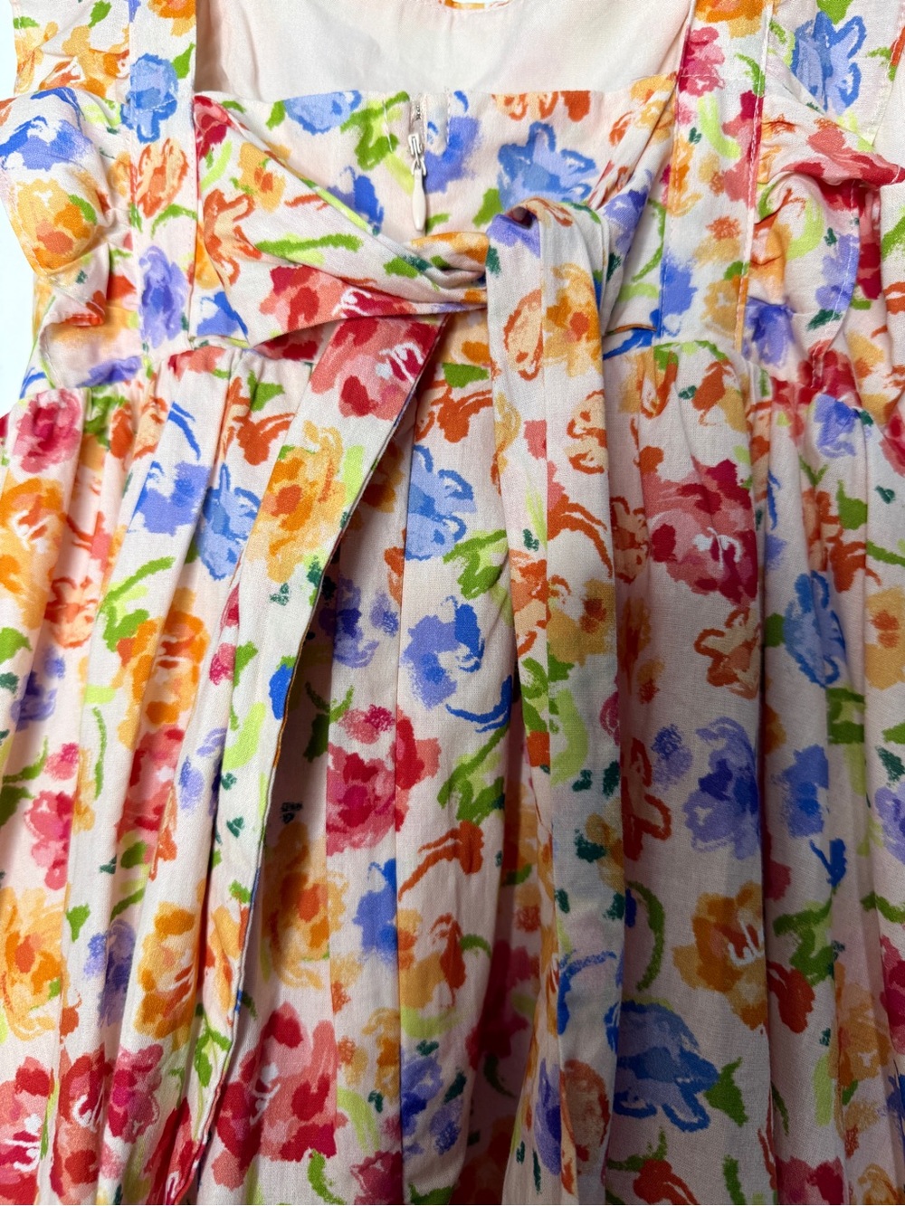 Storia The Rosemary Babydoll Mini Dress Multicolor Floral Ruffle Straps | EUC - Picture 7 of 8